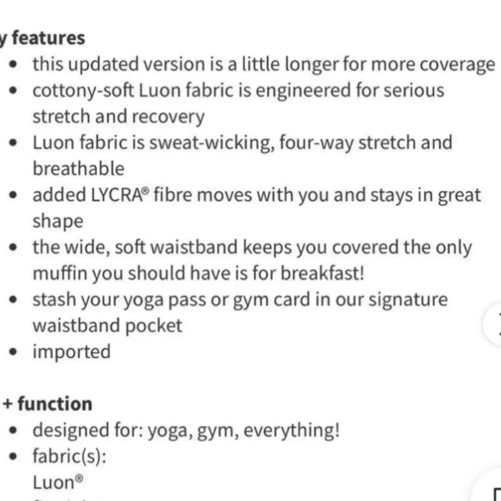 Lululemon Wunder Under Crop II grey stripe 4 $88 spring yoga active workout